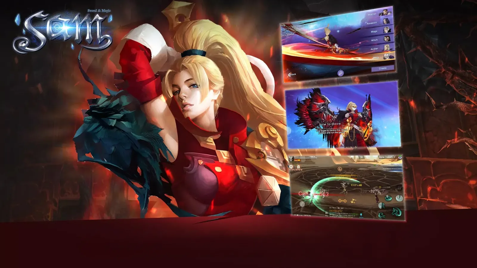 Sword and Magic character classes and gameplay
